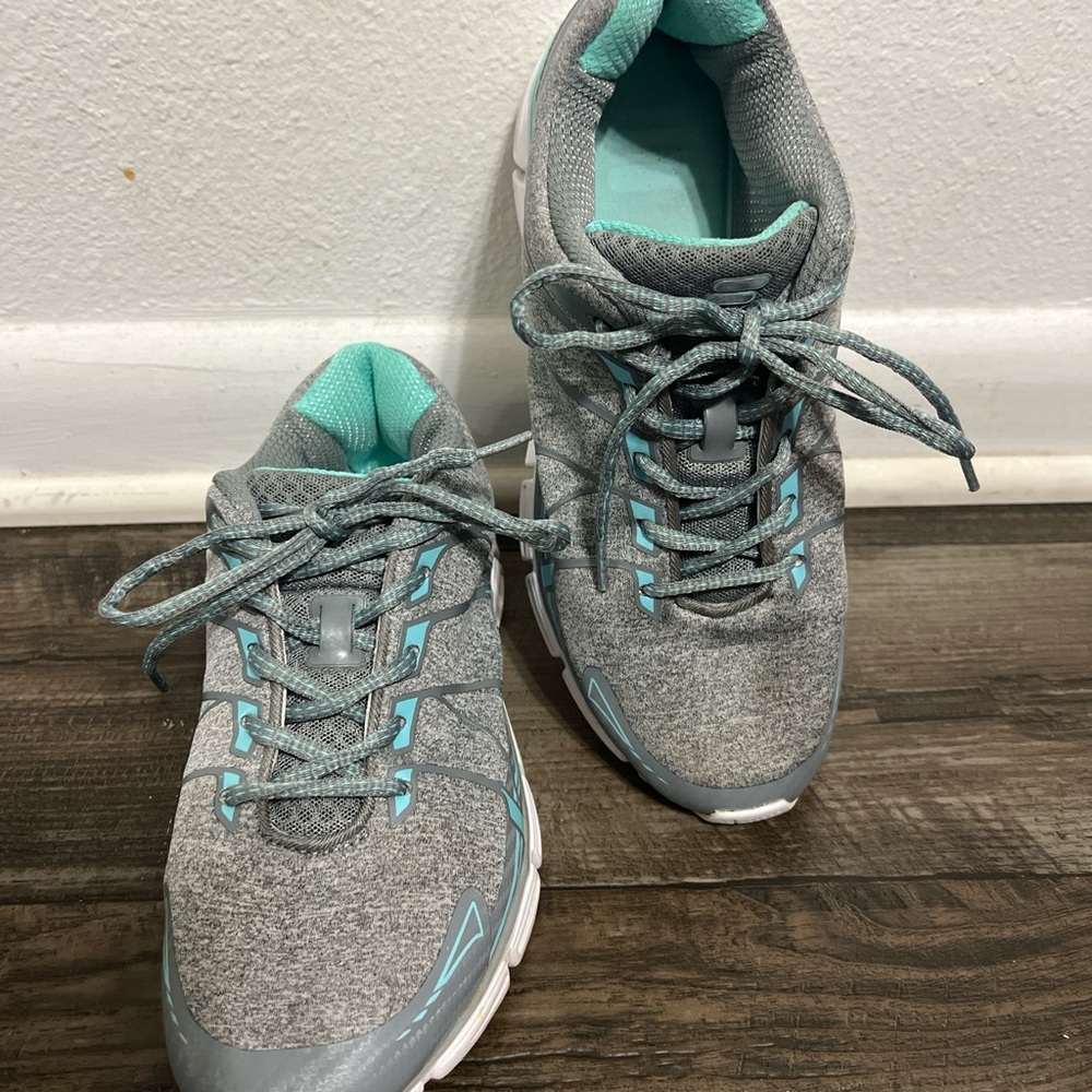 Fila Women's Gray and Aqua Athletic Shoes